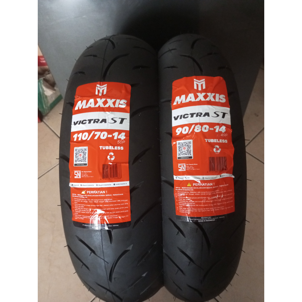 PAKET BAN MAXXIS VICTRA 110/70-14 DAN 90/80-14