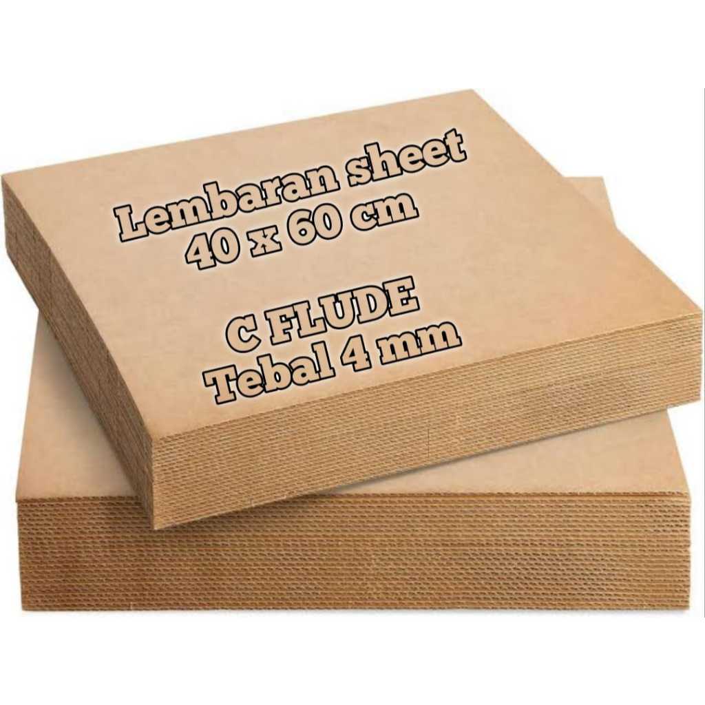 

KARDUS SHEET LEMBARAN 40 X 60 CM POLOS TEBAL 4MM C-FLUDE 60X40 CM / 40X60 CM