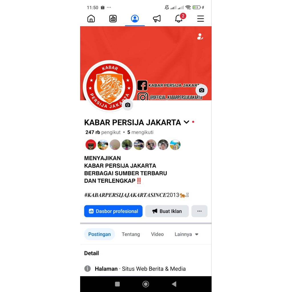 halaman Facebook berkualitas