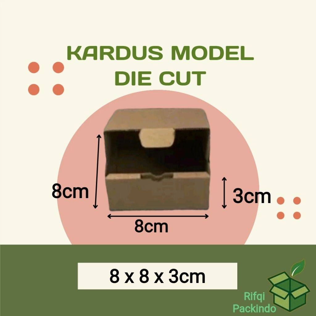 

Kardus Model Die Cut Polos Ukuran 8x8x3cm / Dus Model Die Cut / Box Model Die Cut / Kotak Model Die Cut / Karton