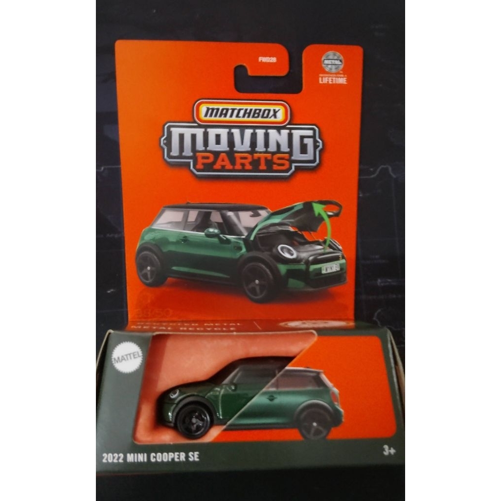 Matchbox Moving Parts 2022 Mini Cooper SE Hijau