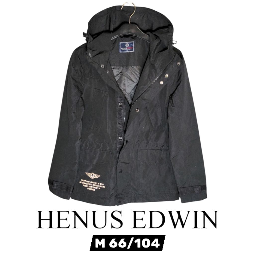 HENUS EDWIN Jaket Parka Riding Windbreaker size M S