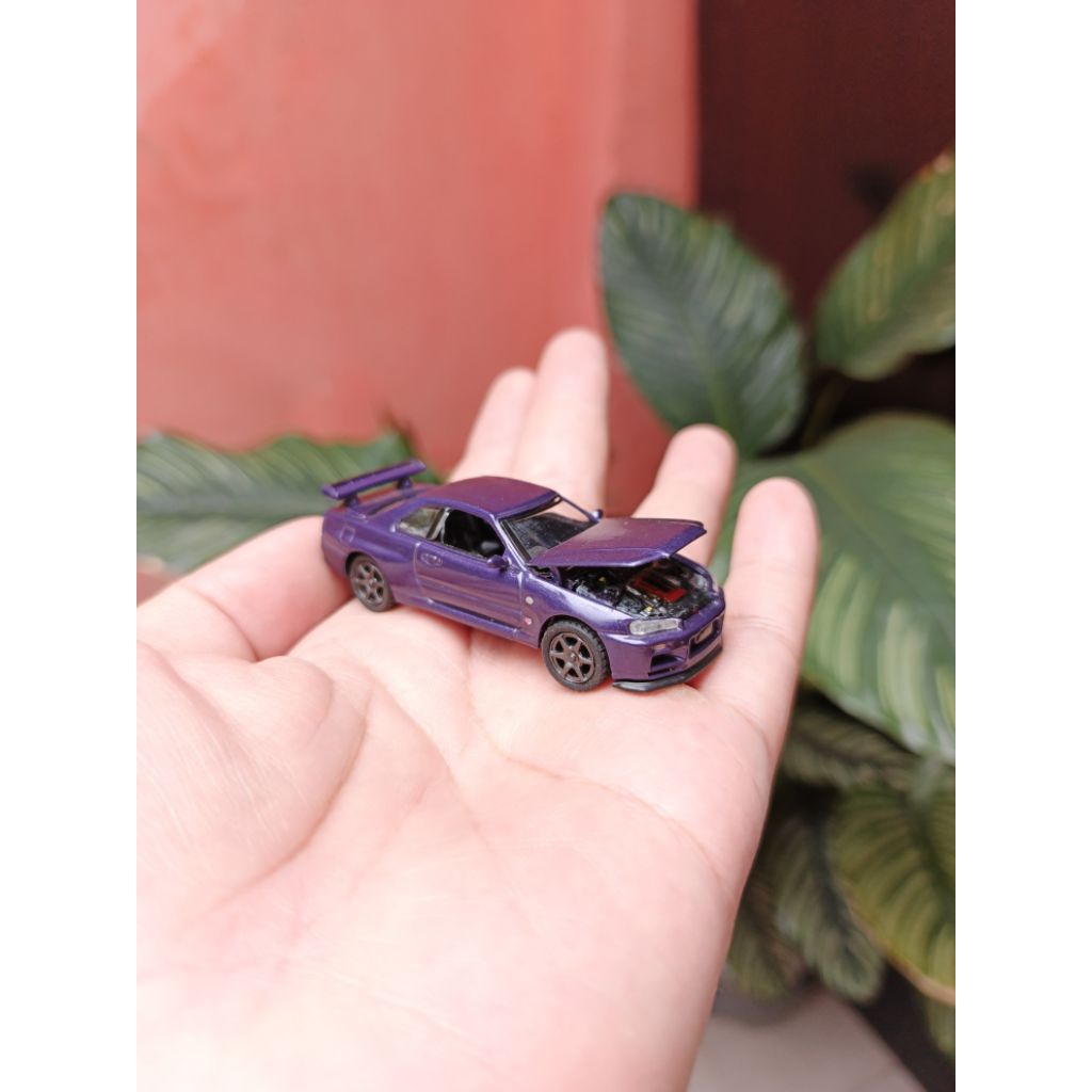 Diecast Targa 2007 Taccar Nissan Skyline GT-R (R34) 1/64 Loose Open Hood