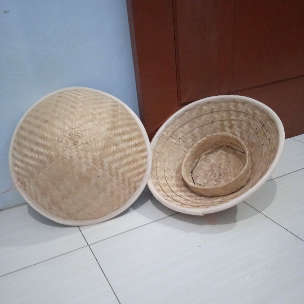 Caping Unyil 35CM Caping Bambu Tudung Bambu Caping Dewasa Dan Anak-Anak