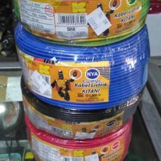 KITANI NYA Kabel Listrik 1,5mm panjang 25m Hitam