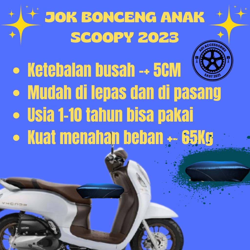 Jok Boncengan Anak Motor Scoopy Dudukan Jok anak Motor Scoopy Universal