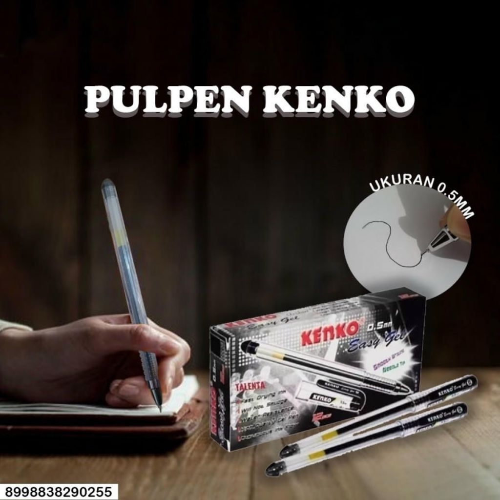 

Kenko pulpen 0.5 bolpen alat tulis gel easy gel pen