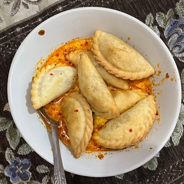 

cireng kuah keju chili oil