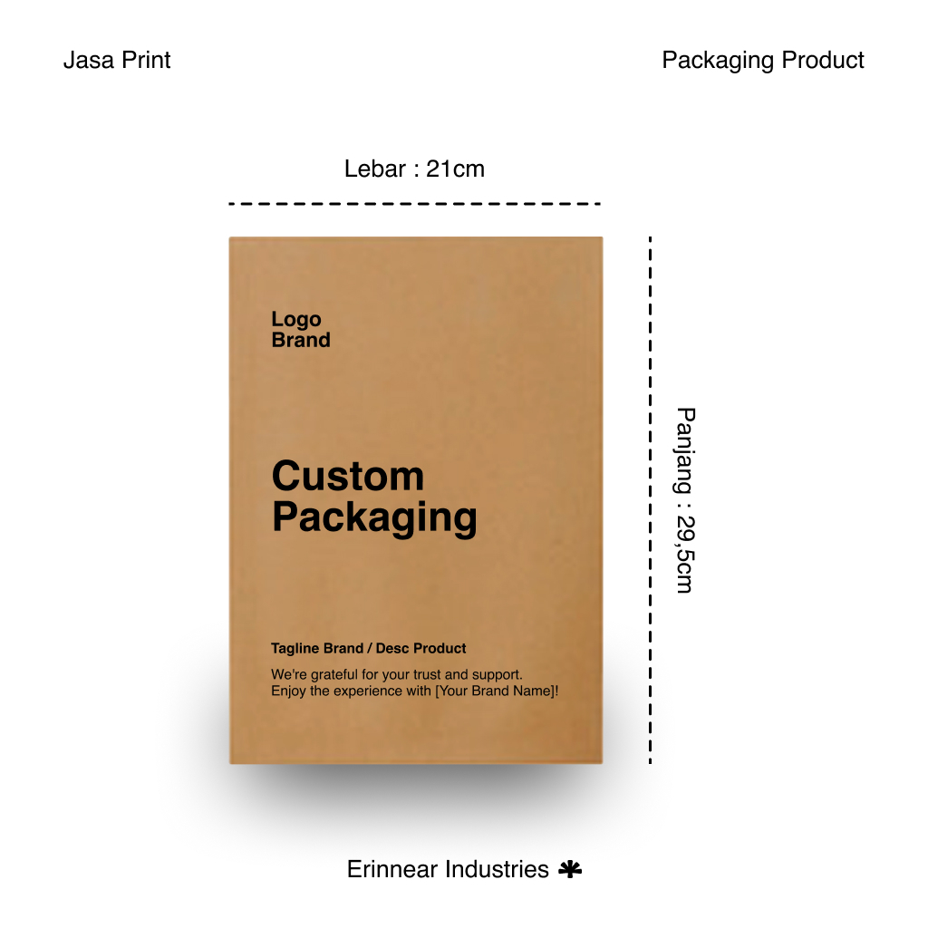 

Custom Packaging Tshirt 20 x 30cm - MOQ 1000pcs