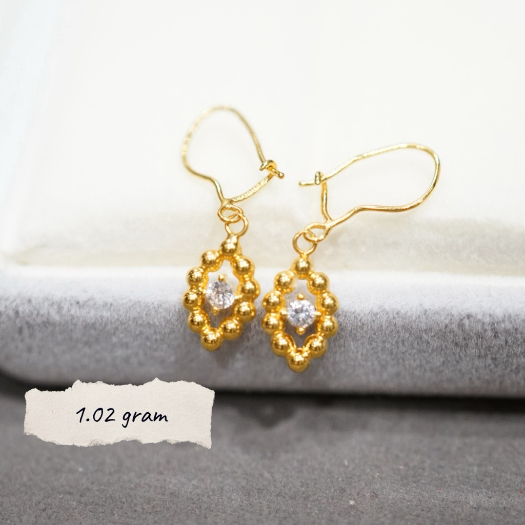 Anting Emas Bunga Hoops Anting Nagita  Mewah ‼️ANTING hooks Wanita Emas Kadar 700