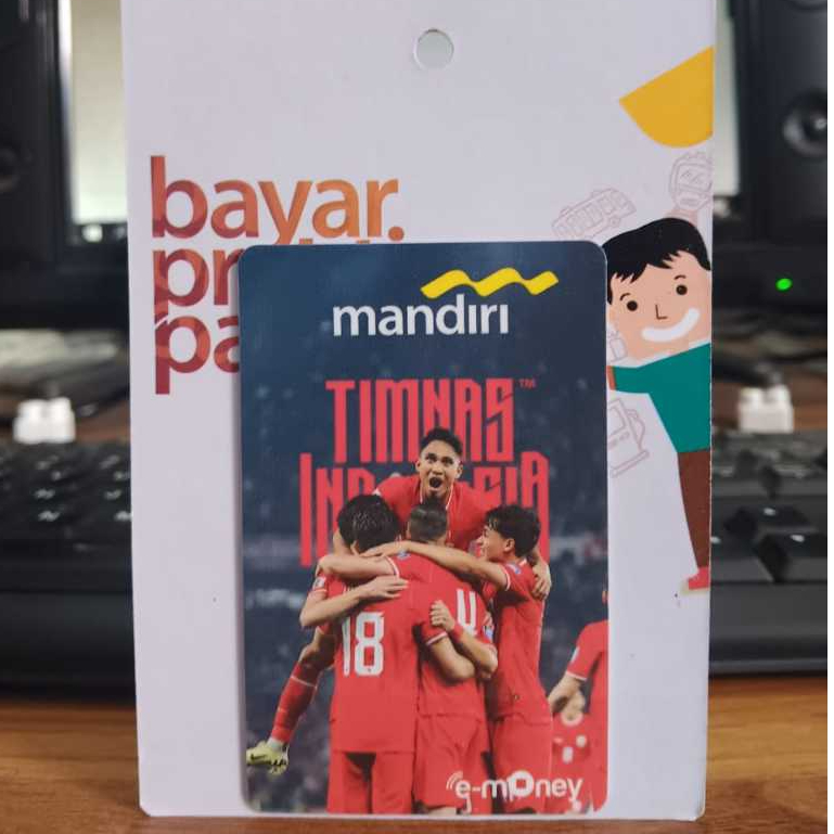 Emoney Mandiri Original asli bukan custom edisi TIMNAS BAJU MERAH
