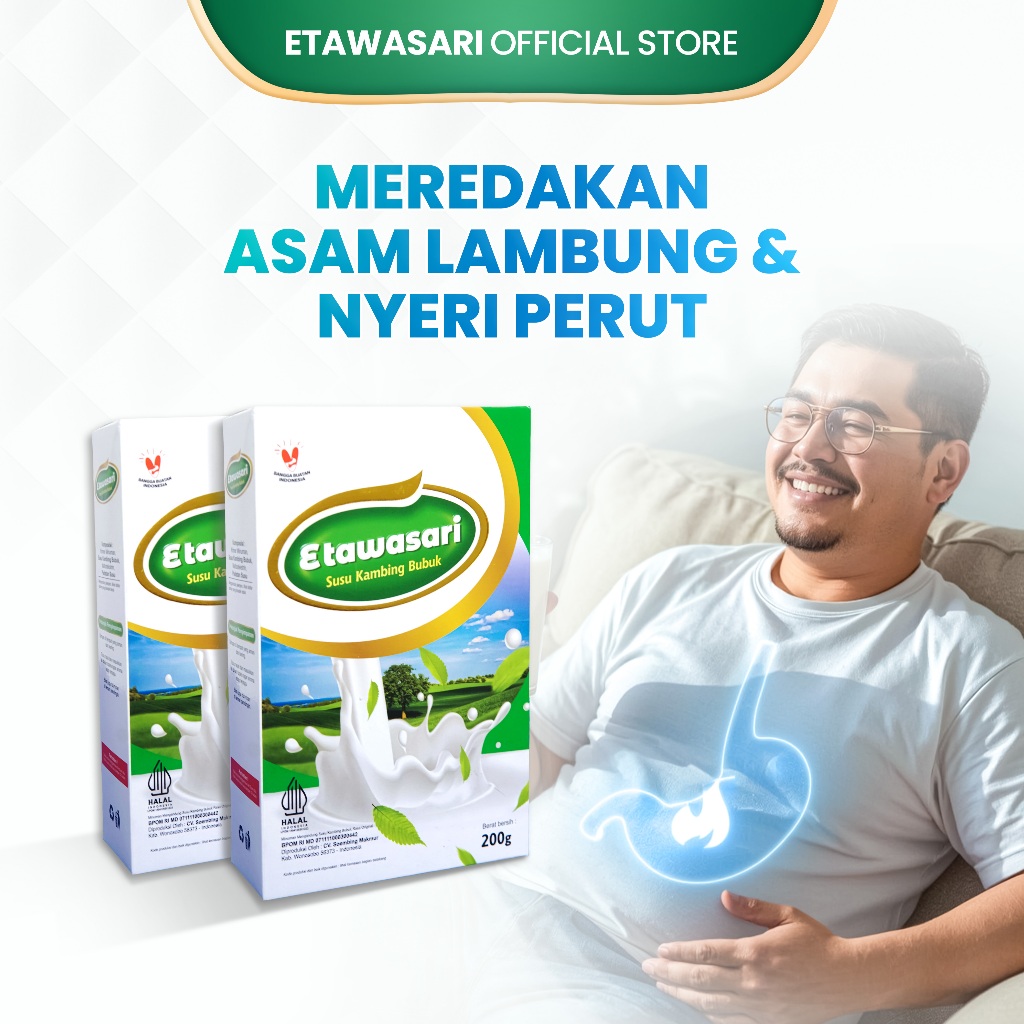 

Susu Etawasari Meredakan Asam Lambung dan Nyeri Perut - 200 Gram (2 box)