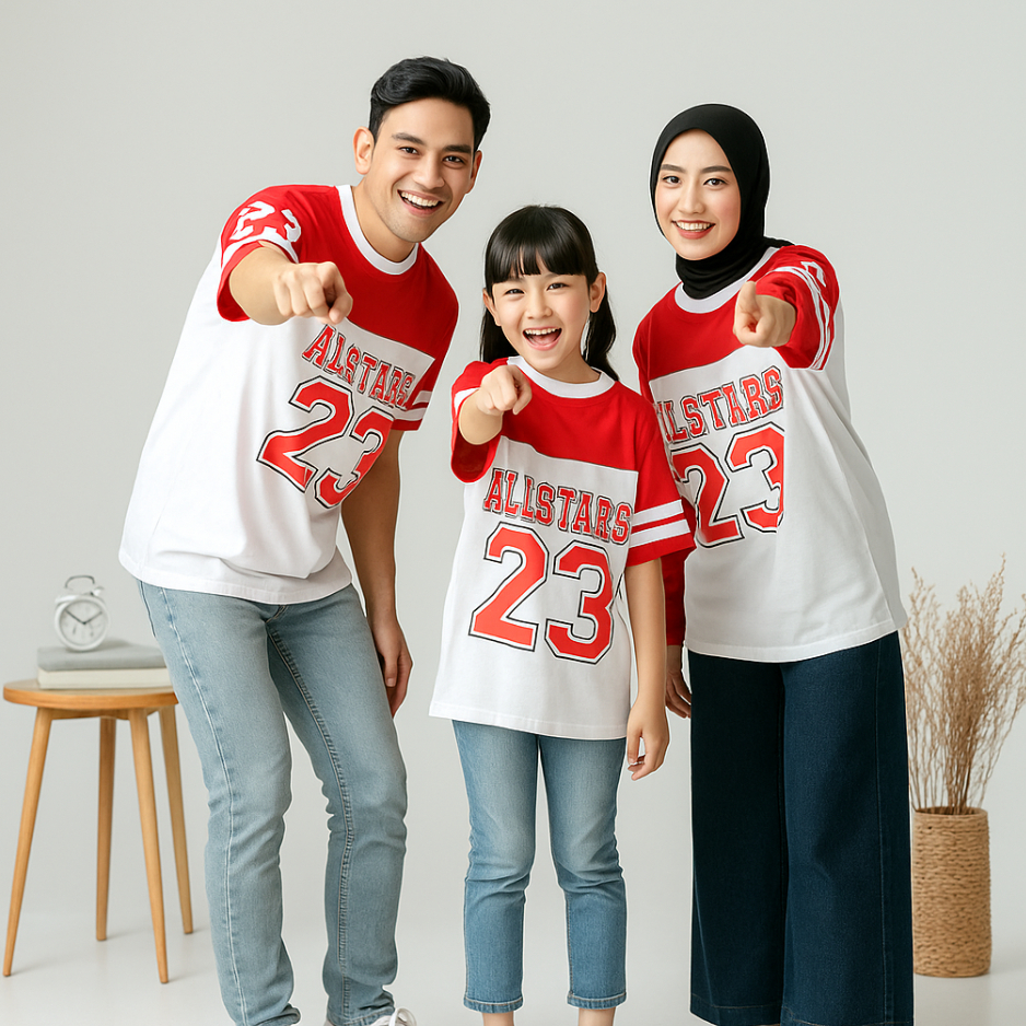 iUBee Kaos Couple Keluarga Sarimbit Family Set Baju Atasan Couple Keluarga