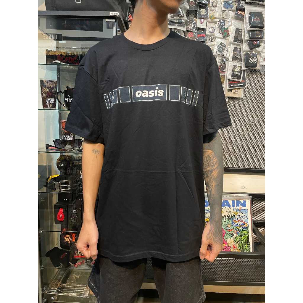 T Shirt Band Official OASIS - HORIZONTAL BARS LOGO Original