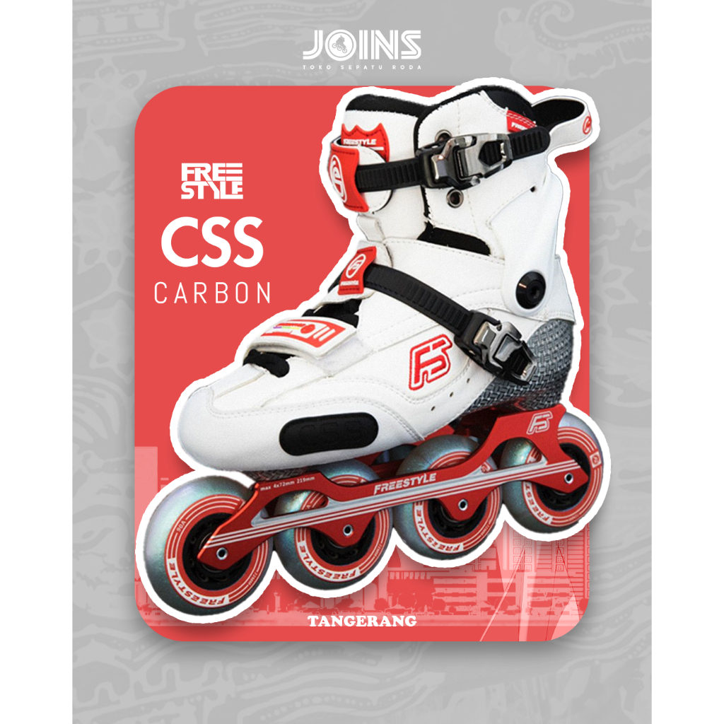 Sepatu Roda Inline Skate Freestyle CSS YJS Junior Carbon