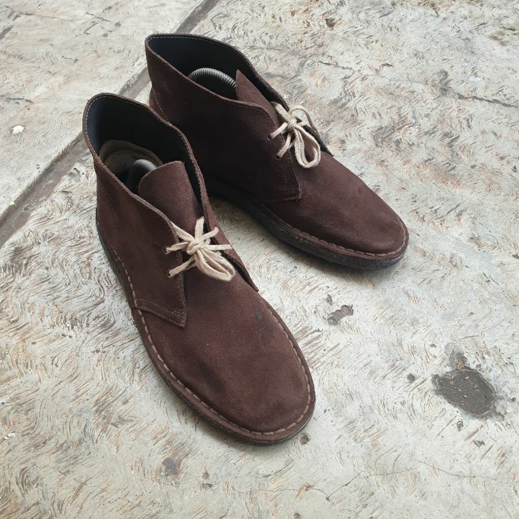 SEPATU CLARK DESERT BOOT BROWN SECOND ORIGINAL