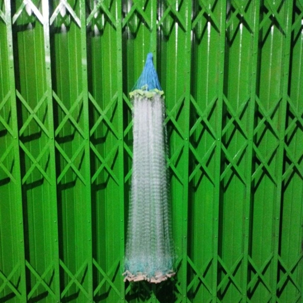 Jaring Ikan Pukat Ikan Siap Pakai Panjang 25 Meter Lubang 2 jari Tinggi 110 cm