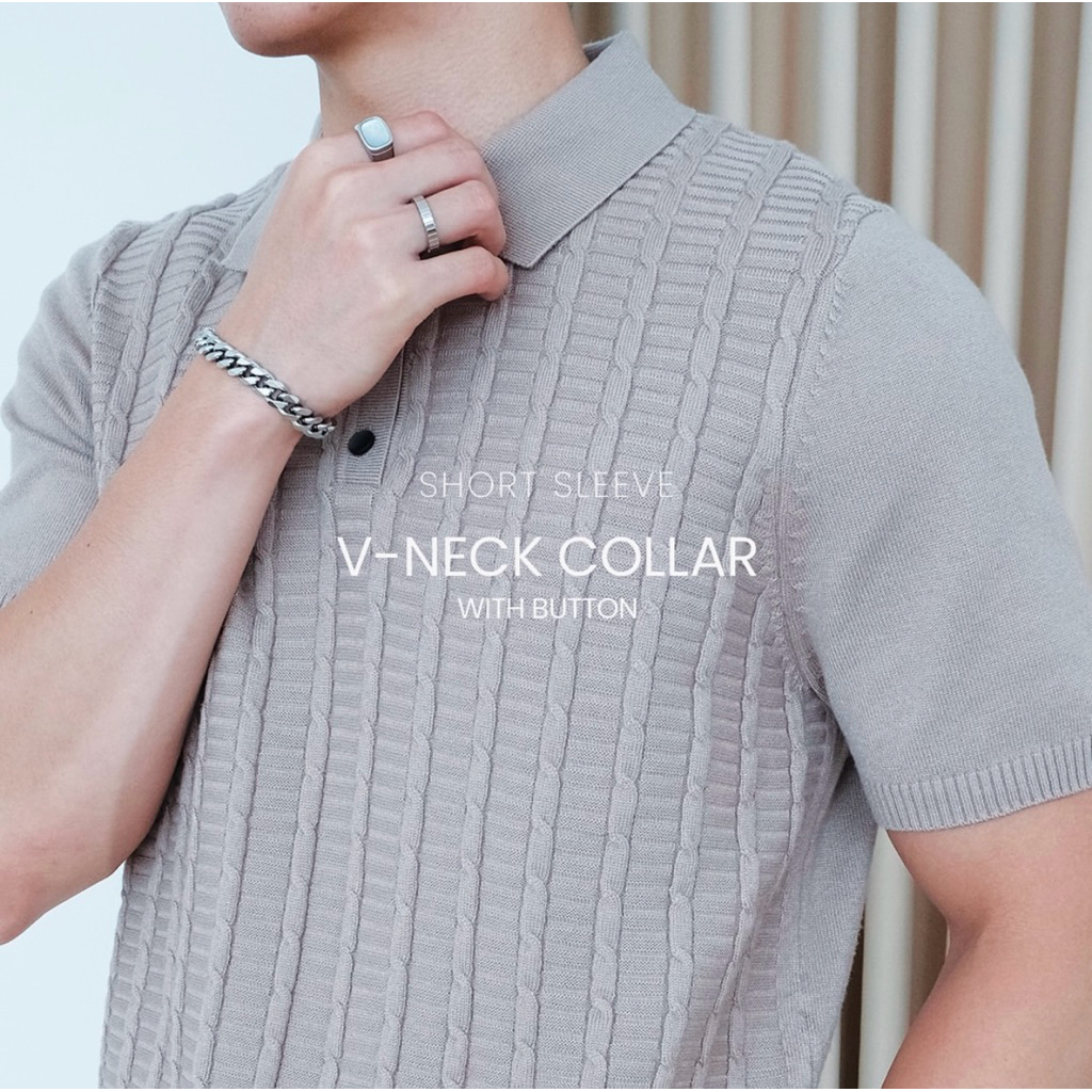 Elifcozy Kaos Polo Rajut 51023 series / Atasan Pria / polo rajut / polo / Berbahan dasar wool