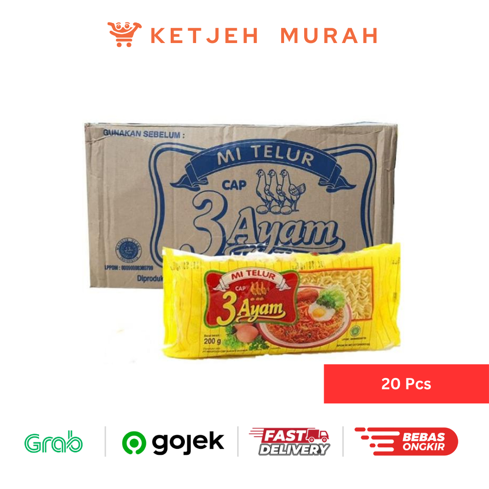 

Mie Telor Cap 3 Ayam 1 Dus isi 20 Pcs