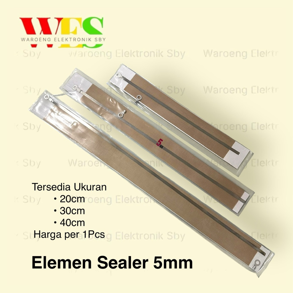 ELEMEN IMPULSE SEALER LEBAR 5MM 20CM 30CM 40CM / ELEMEN ALAT PRESS PLASTIK
