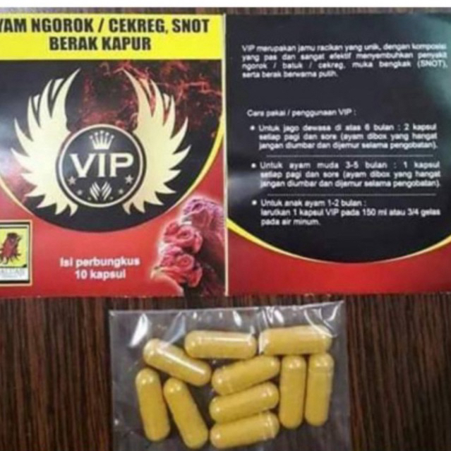 1 renteng vip capsul obat ayam sakit ngorok snot cegrek murah asli ori jalu aji 100% Lampam ID