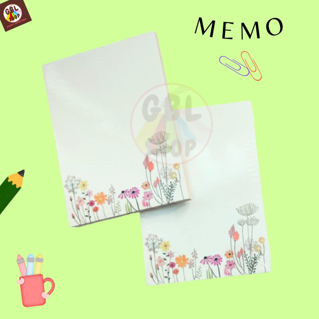 

Memo Cantik Buku Memo Catatan Notebook 10x14cm Custom Cetak Buku