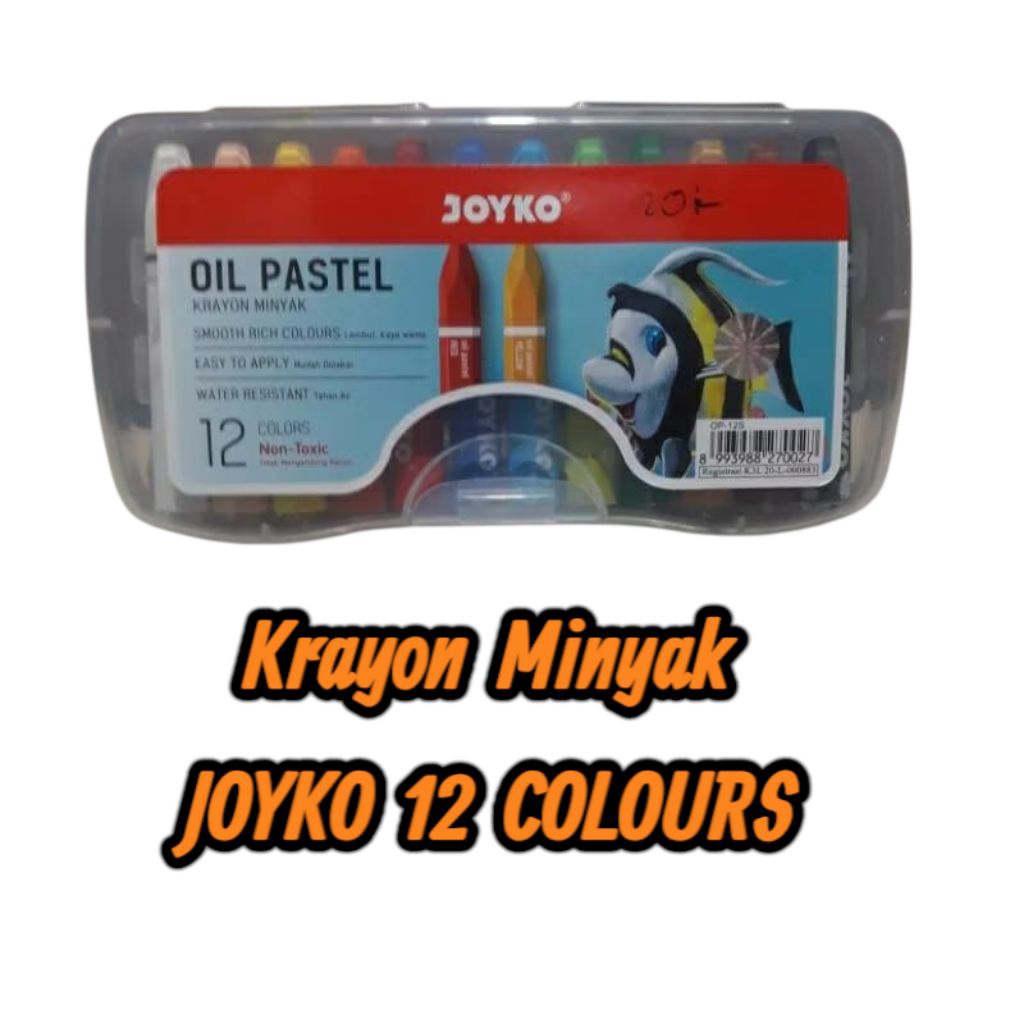 

KRAYON MINYAK JOYKO 12 COLOURS