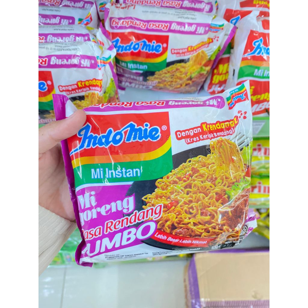 

Indomie Mi Instan Jumbo Rasa Rendang, Ayam Panggang, dan Mie Goreng Jumbo