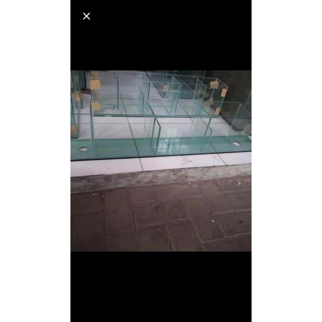 top filter kaca 100x15x20 cm