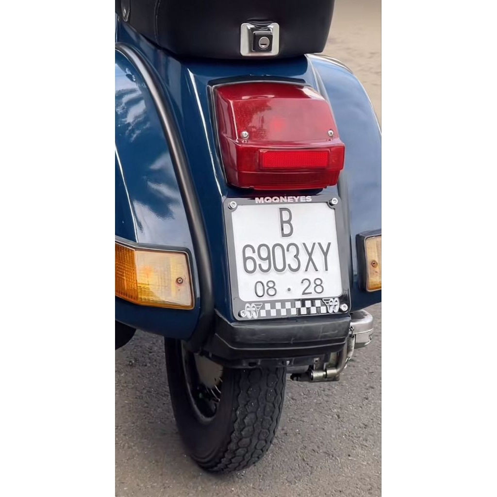 Frame Plat Akrilik Frame Plat Kaleng Vespa Frame Plat Nomor Motor Vespa