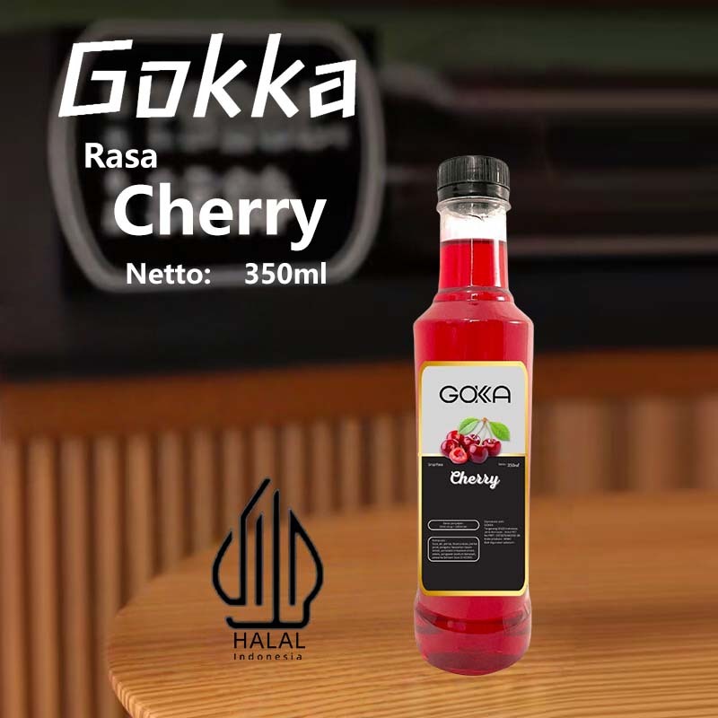 Gokka Sirup Cherry 350ml - Minuman Segar Rasa Cherry / Cherry Syrup