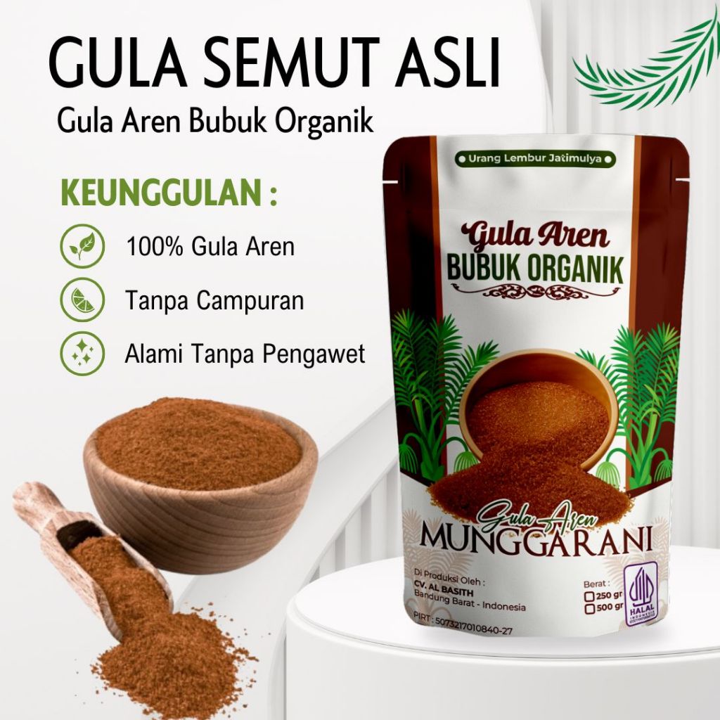 

Gula Aren Bubuk Palm Sugar Gula Semut Organik Export Quality 500gr