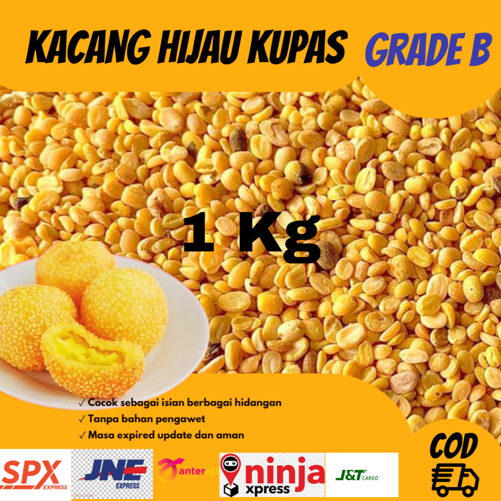 

PROMO KACANG HIJAU KUPAS CAMPUR 1KG GRADE B