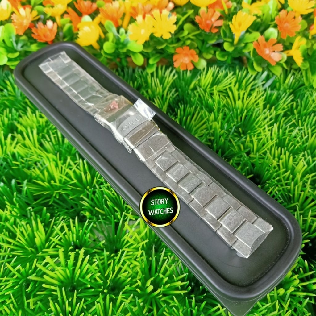 Rantai Bracelet Rubber Strap SEIKO Oyster Samurai/King All Series All Stainless Steel Solid Original