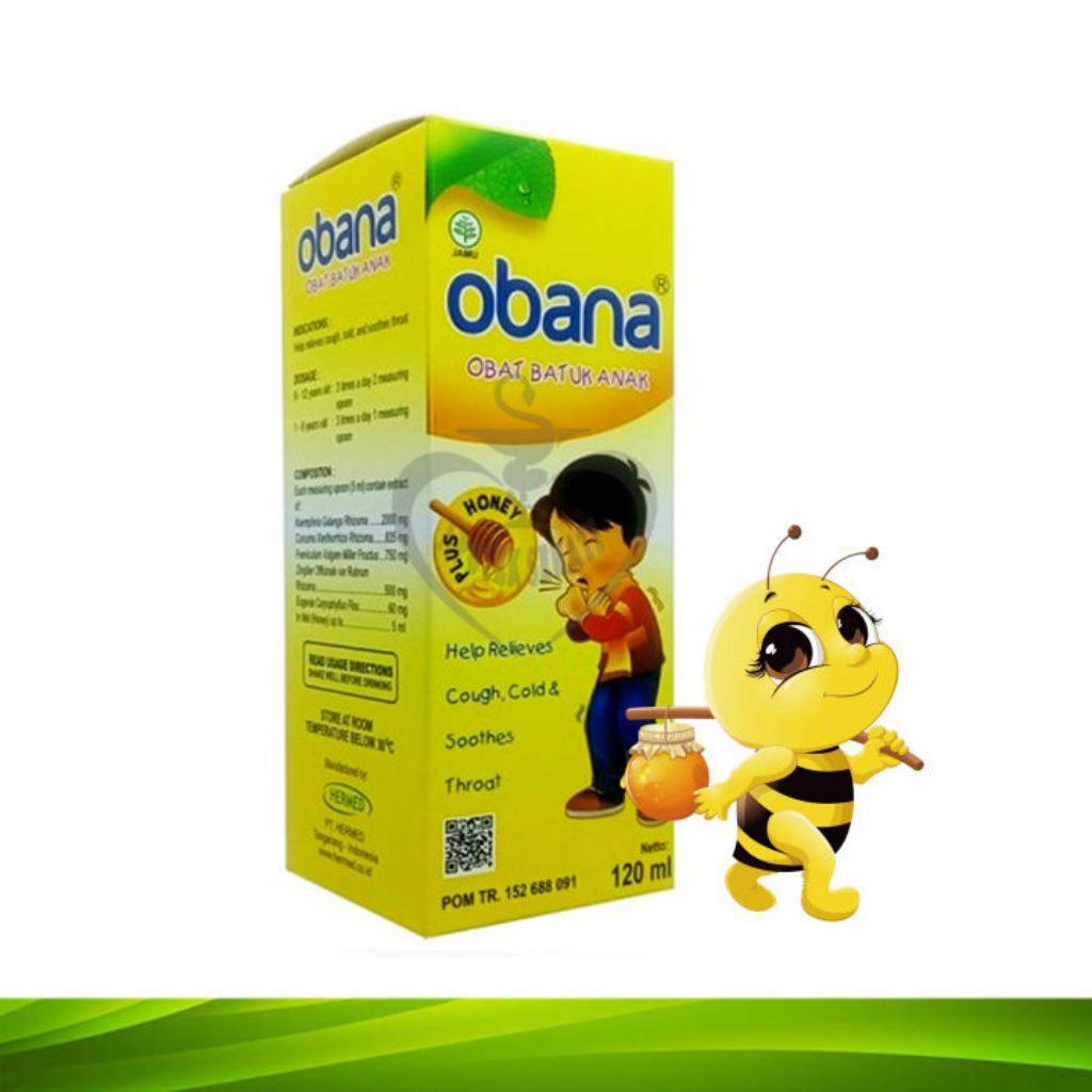 

OBANA SIRUP120 ML Untuk membantu meredakan Batuk, Masuk Angin, dan melegakan tenggorokan