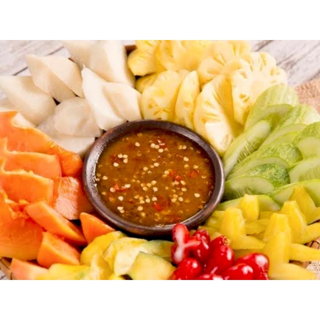 

paket mini petis 100g+keripik singkong 100 pisc