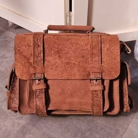 tas postman selempang unisex kulit asli