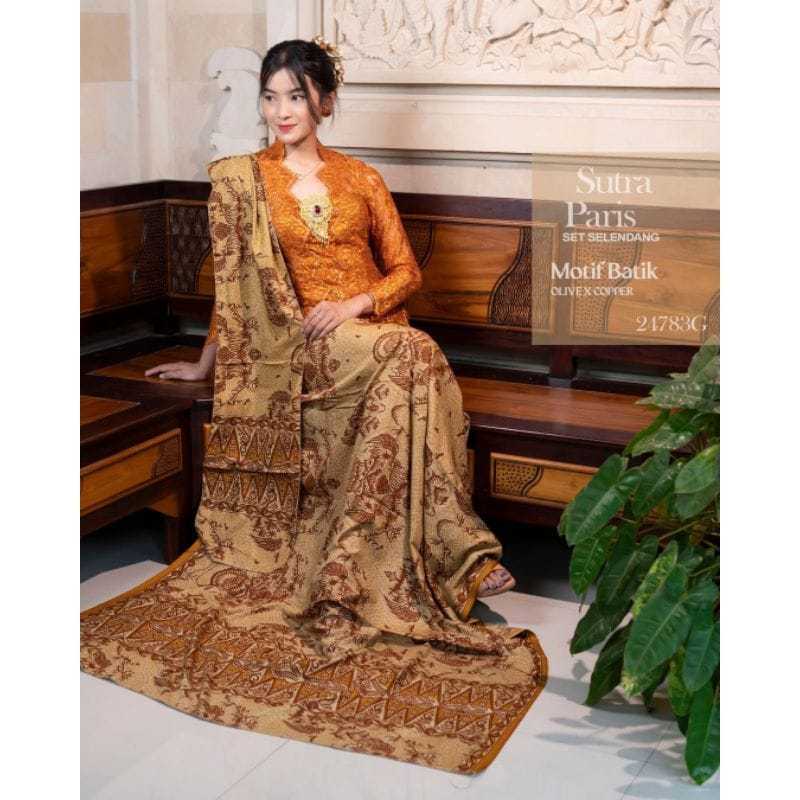 Kamen lembaran sutra paris set selendang murah kamen wanita setelan kebaya kamen rok bali selendang