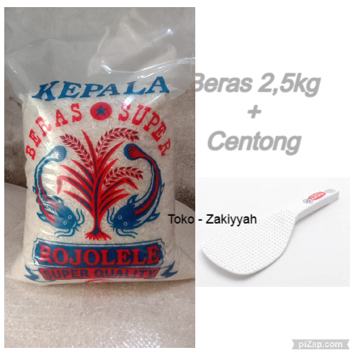 

Beras Rojolele 2,5 Kg + Centong nasi Beras Kualitas Medium