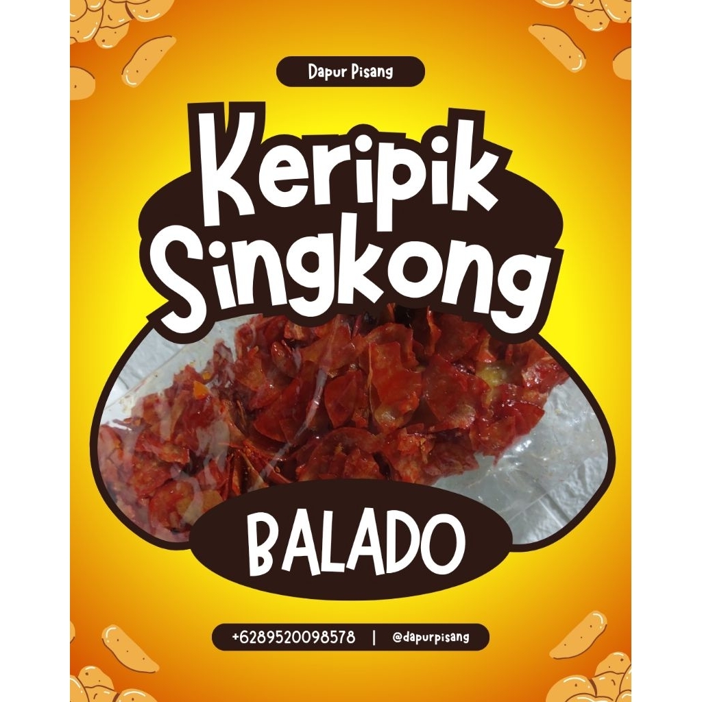 

KERIPIK SINGKONG PEDAS VARIAN BALADO 500GRAM