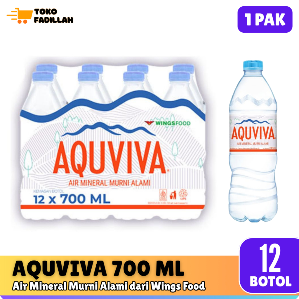 

AQUVIVA Air Mineral 700ml - 1 Pak isi 12 Botol