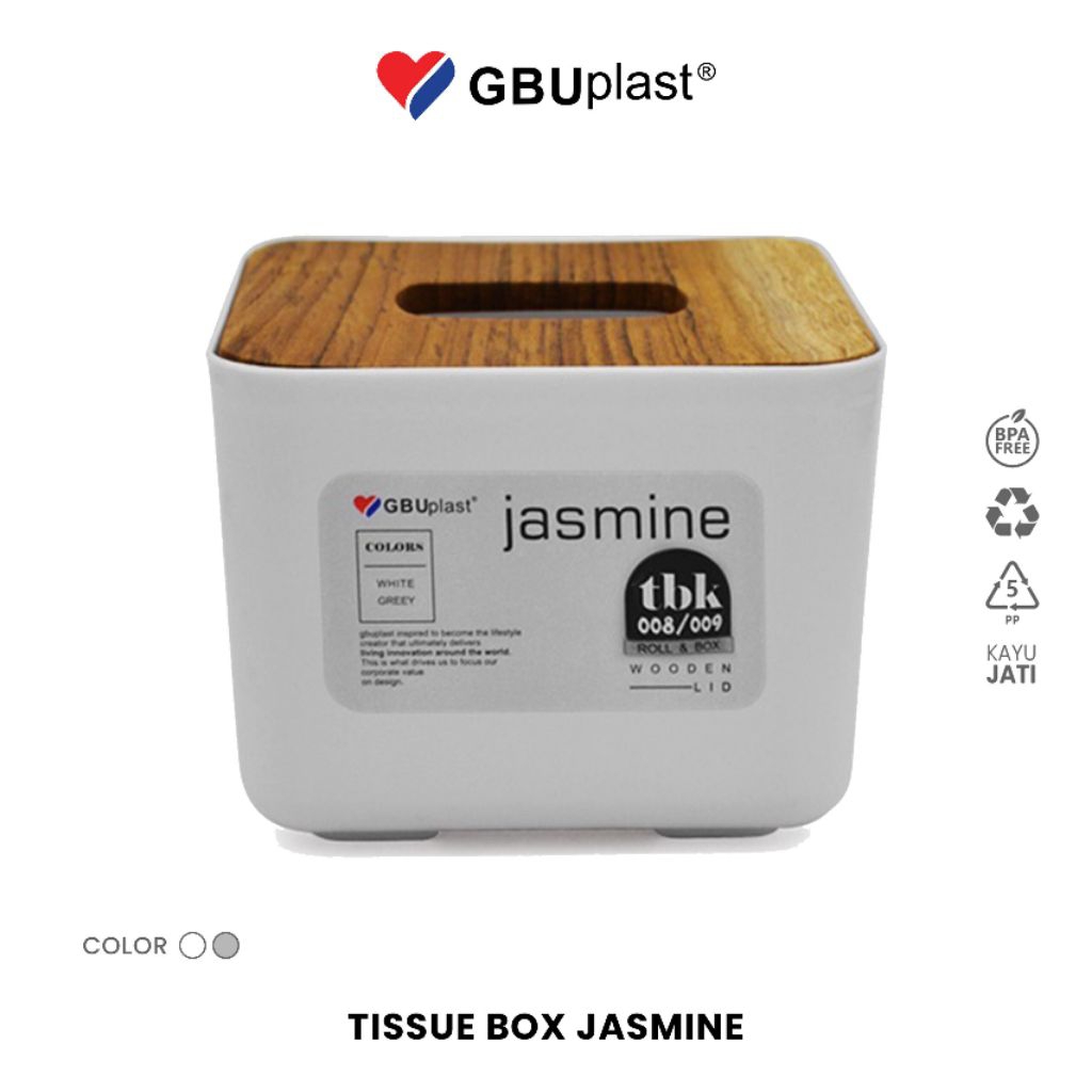 GBU PLAST | Kotak Tissue Jasmine L TBK-006 (Ukuran 22x11.5cm)