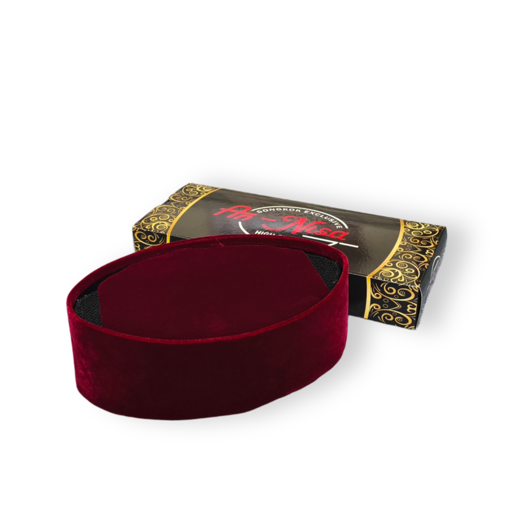 Peci An Nisa Marun Polos Songkok Kopiah Anak Dewasa Tinggi 7 8 9 10 Cm