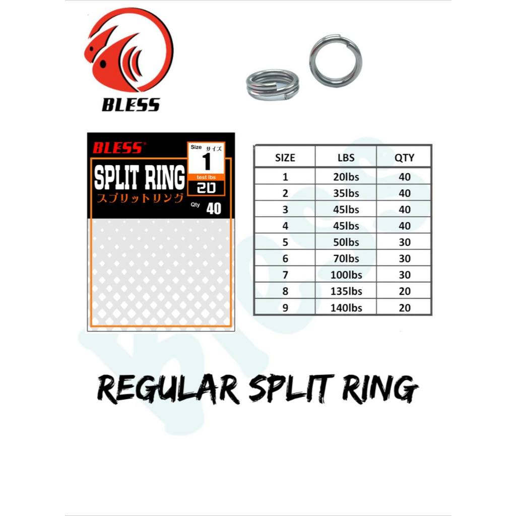 BLESS Regular Split Ring – Ring Sambungan Kuat untuk Lure & Kail Pancing | Size 1–9