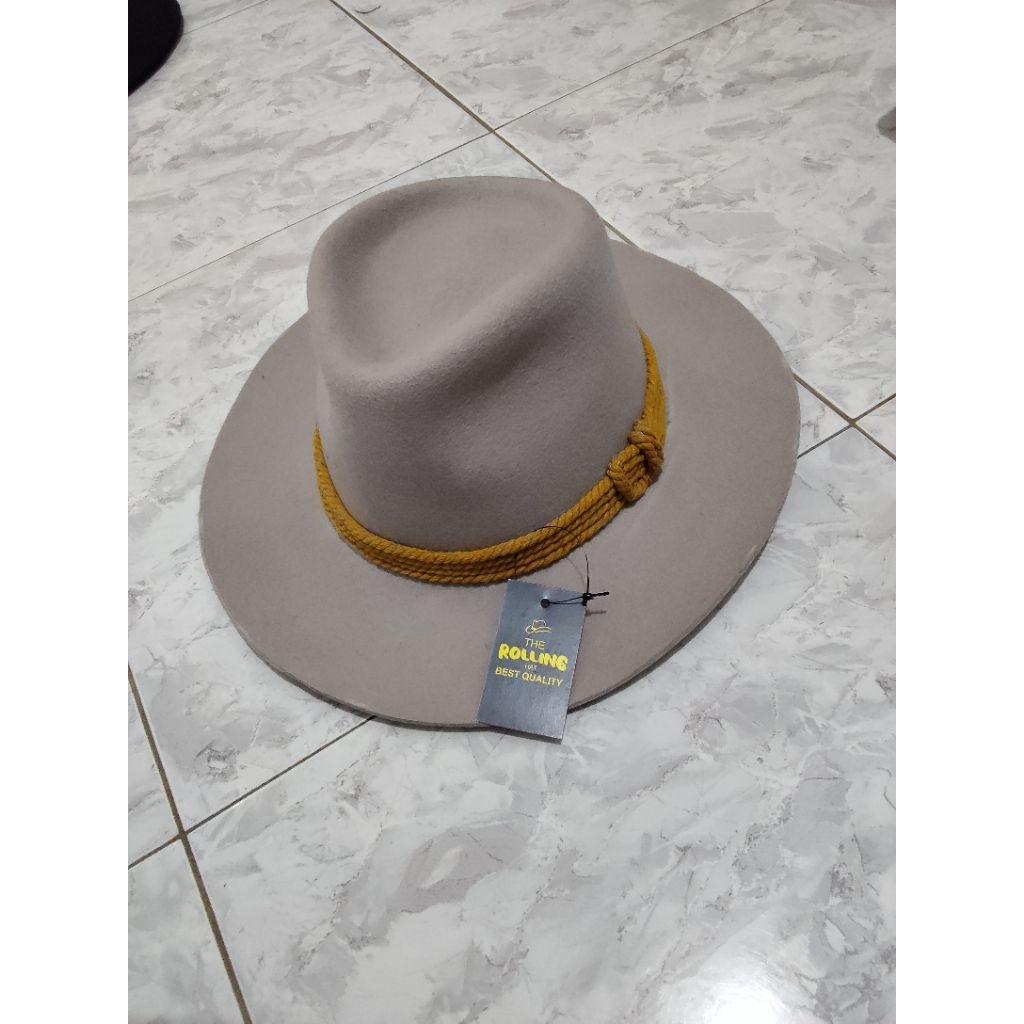 Topi fedora tali brim 7cm
