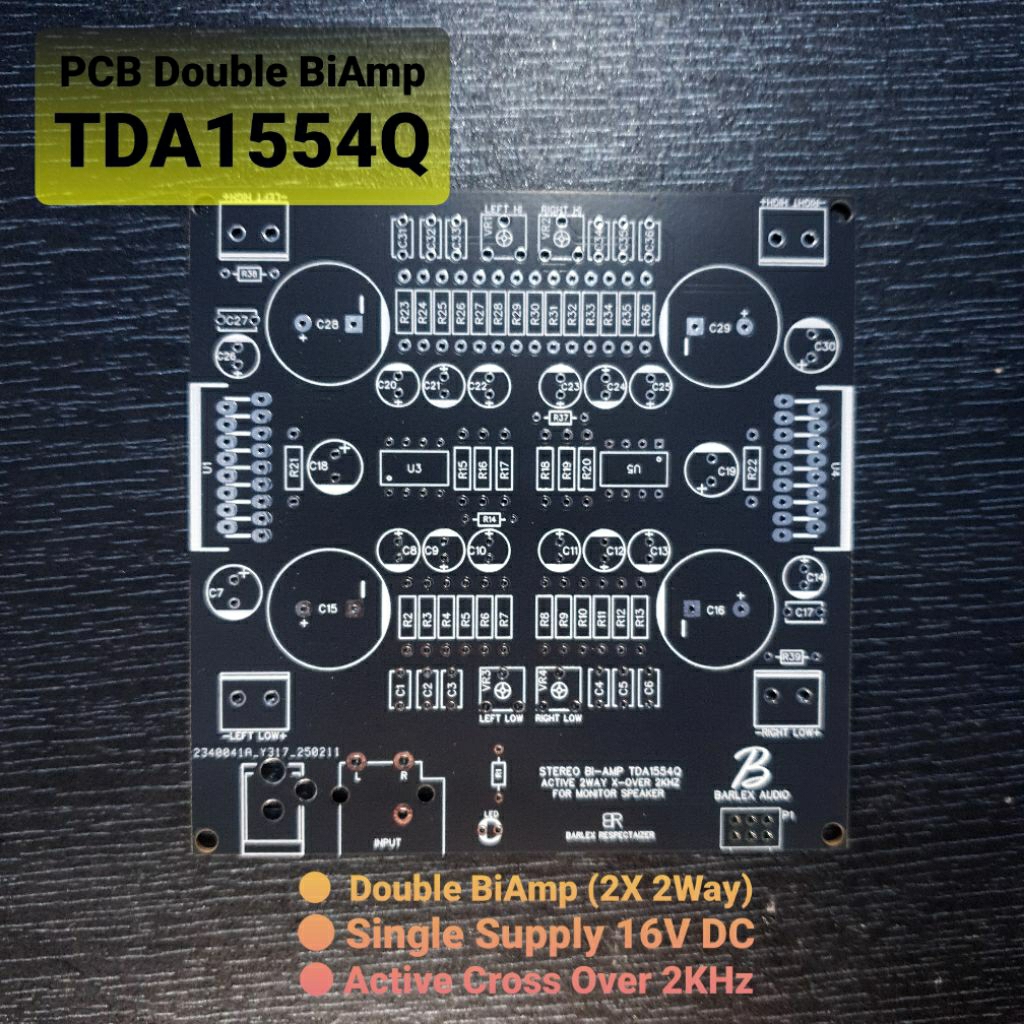 PCB Double BiAmp TDA1554Q
