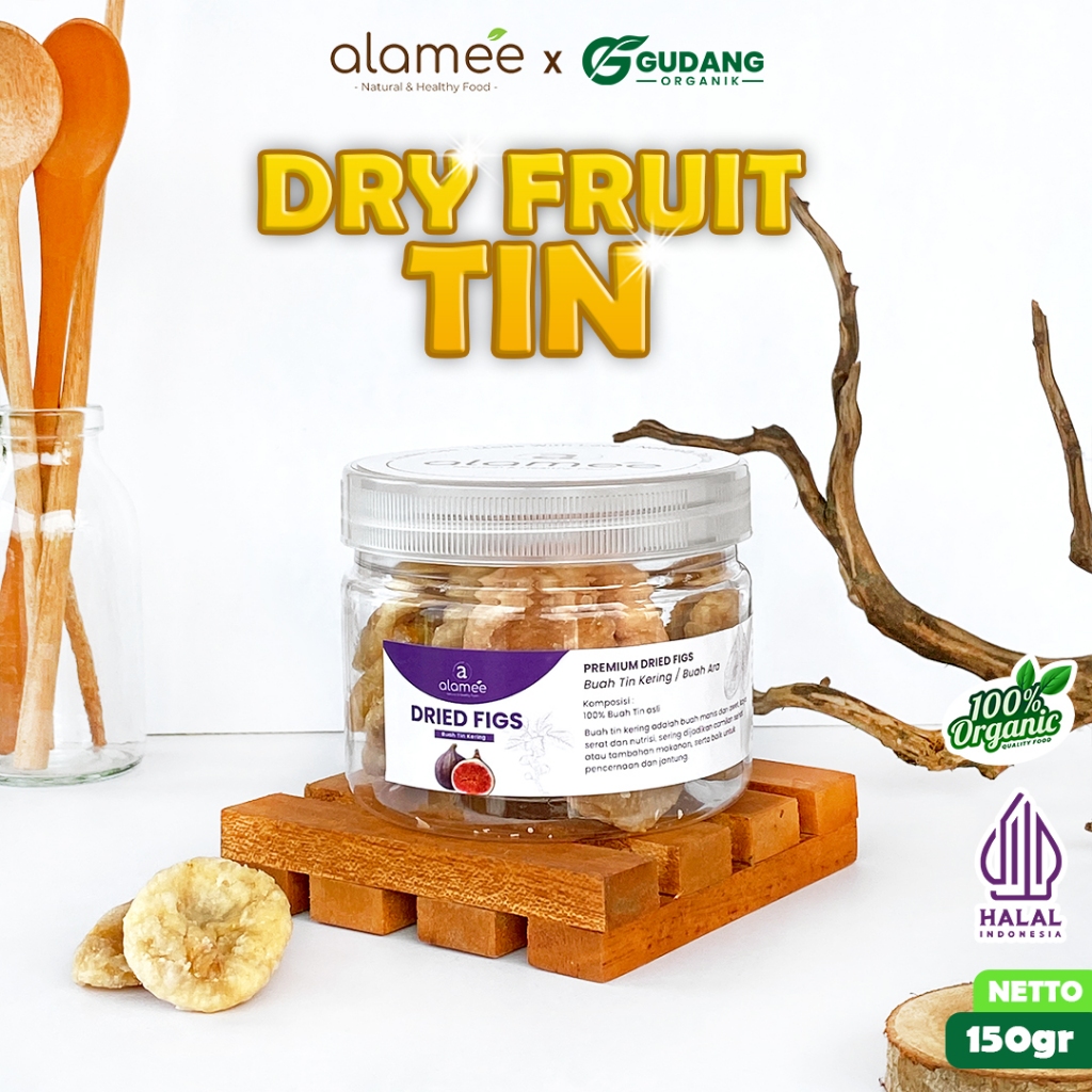 

ALAMEE Buah Tin Kering Cemilan Buah Sehat Dried Figs Buah Ara Kering Rendah Kalori 15gr