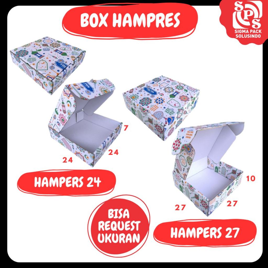 

Box Lebaran 24x24x7 LD / 27x27x10 LS Kardus Hampers / Dus idul Fitri Packing/Karton/Polos/Hampers/Baju Kue Kering Oleh_Oleh Polos/Motif/Mukenah/Sajadah/Bajukoko/Gamis Parcel Idul Fitri