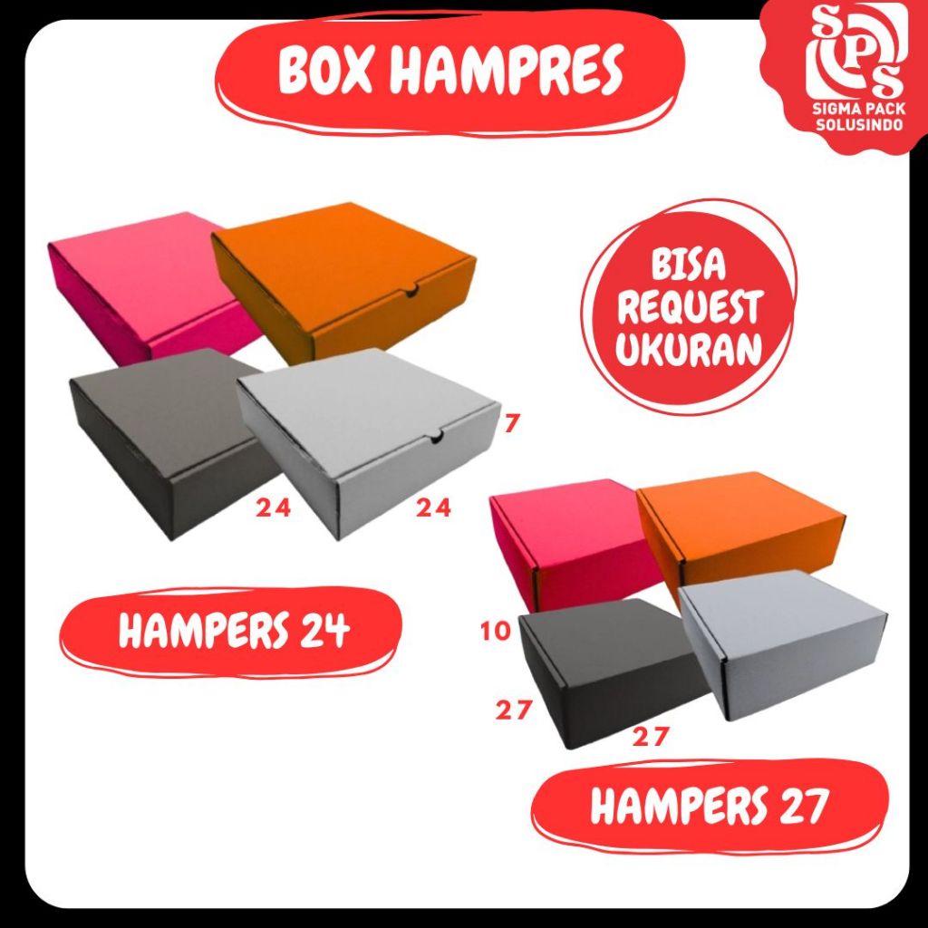 

Box Lebaran 24x24x7 LD / 27x27x10 LS Kardus Hampers / Dus idul Fitri Packing Hijab Mukena Zigma Pack