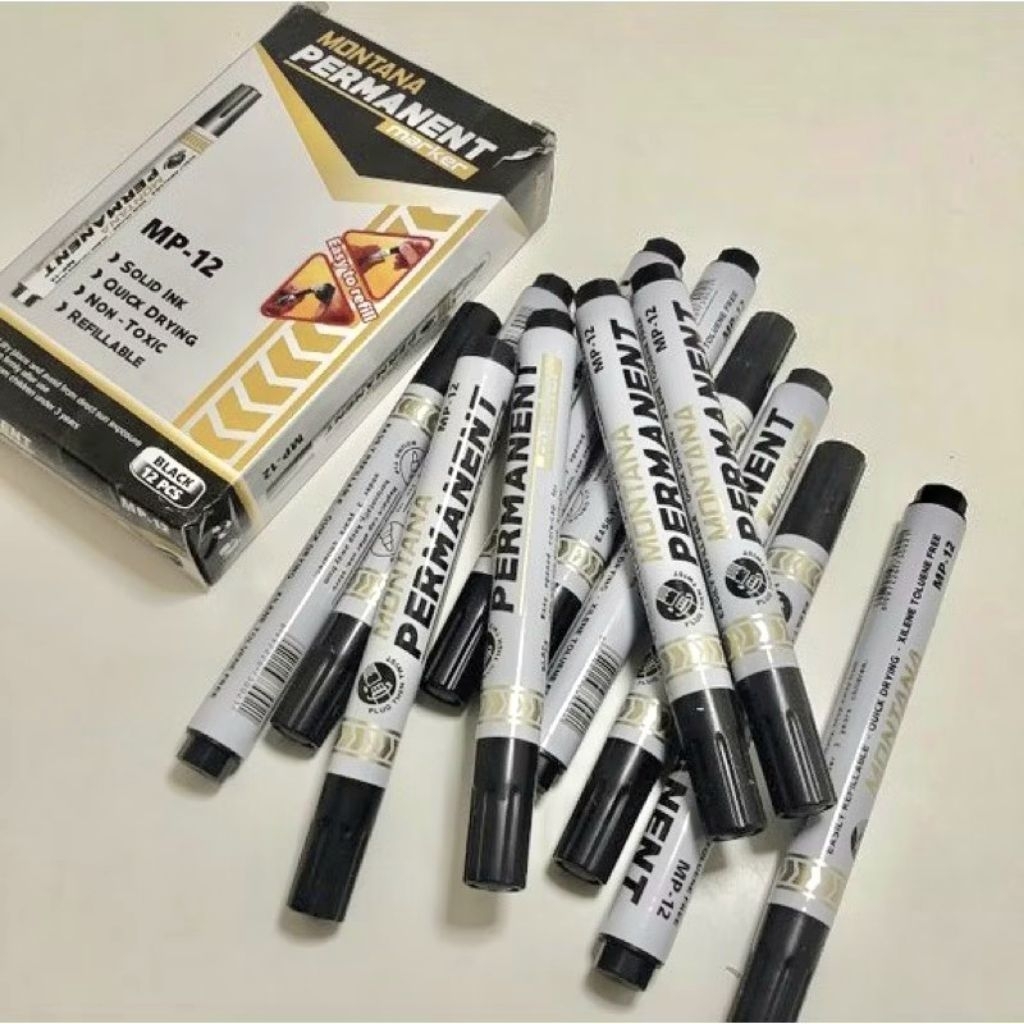 

(12 pcs / 1 lusin) Spidol Besar Montana Permanen Murah / Permanent Marker